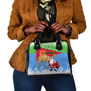 Eritrea Christmas Shoulder Handbag with Santa Claus and Dromedary Camel