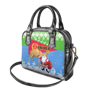 Eritrea Christmas Shoulder Handbag with Santa Claus and Dromedary Camel