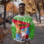 Custom Eritrea Christmas Sweatshirt with Santa Claus and Dromedary Camel