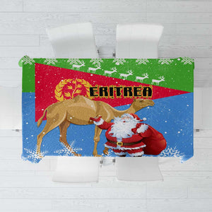 Eritrea Christmas Tablecloth with Santa Claus and Dromedary Camel