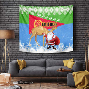 Eritrea Christmas Tapestry with Santa Claus and Dromedary Camel