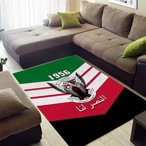 Sudan Independence Day Area Rug with Sudanese Secretary Bird