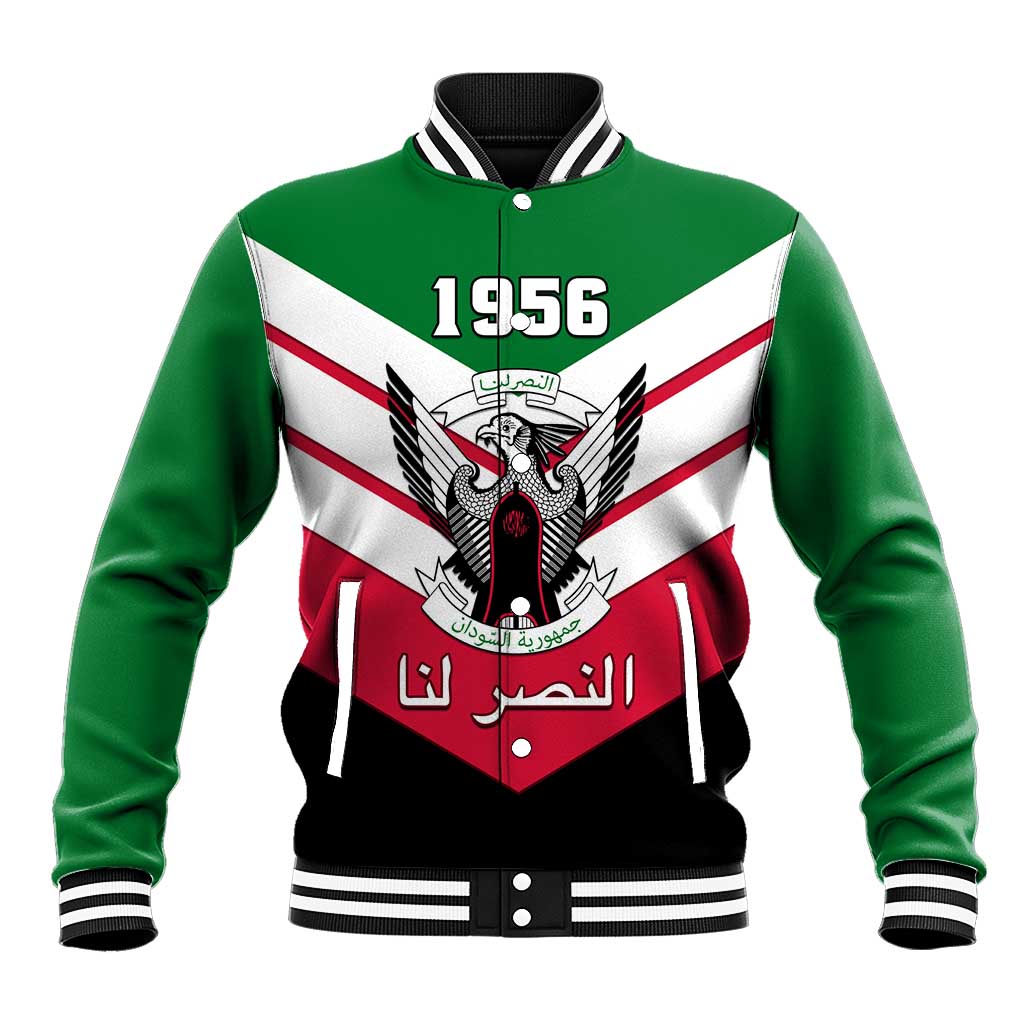 Sudan Independence Day Baseball Jacket with Sudanese Secretary Bird LT01