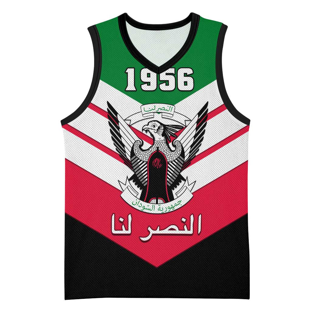 Sudan Independence Day Basketball Jersey with Sudanese Secretary Bird LT01