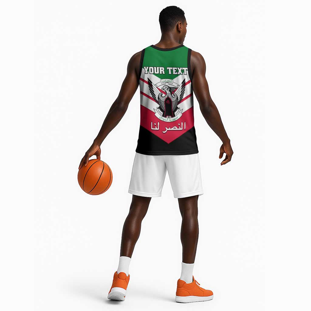 Sudan Independence Day Basketball Jersey with Sudanese Secretary Bird LT01