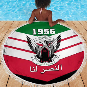 Sudan Independence Day Beach Blanket with Sudanese Secretary Bird