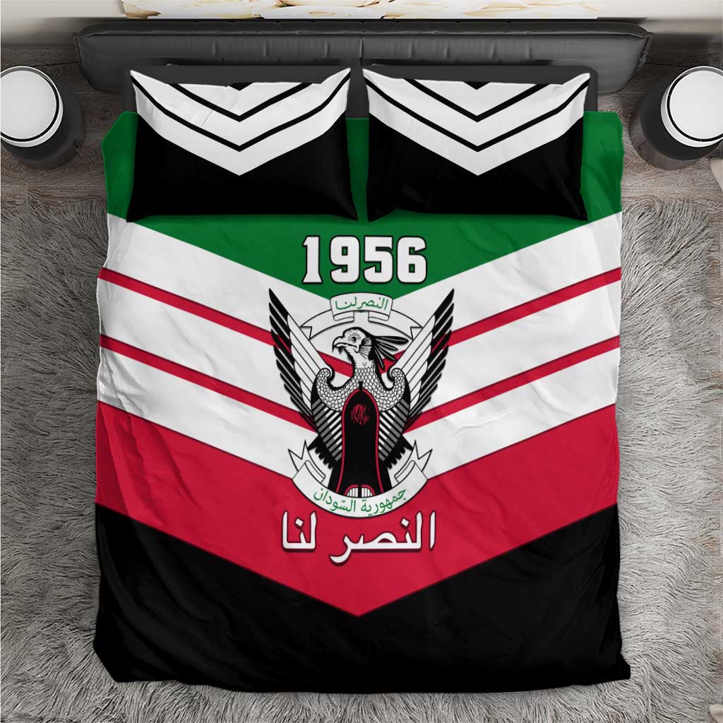 Sudan Independence Day Bedding Set with Sudanese Secretary Bird