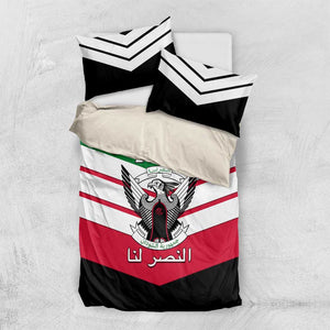 Sudan Independence Day Bedding Set with Sudanese Secretary Bird