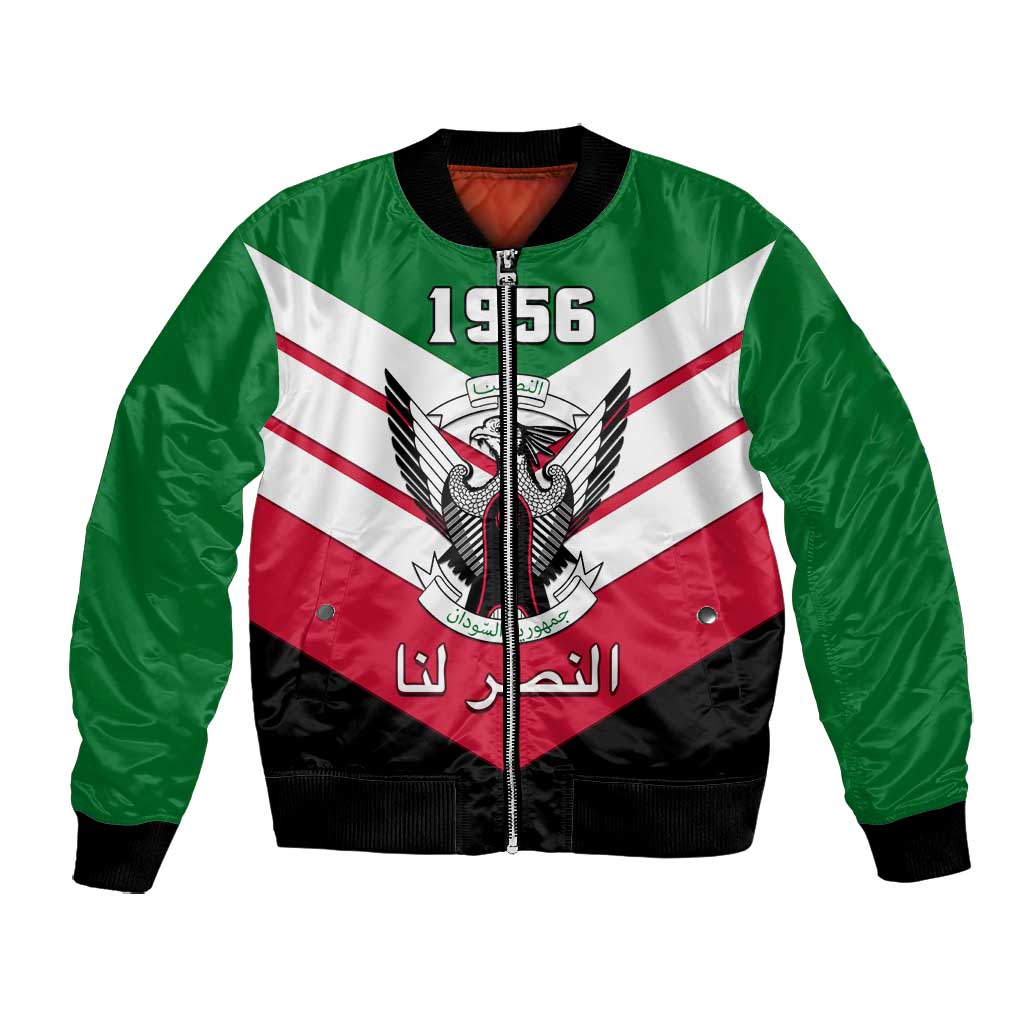 Sudan Independence Day Bomber Jacket with Sudanese Secretary Bird