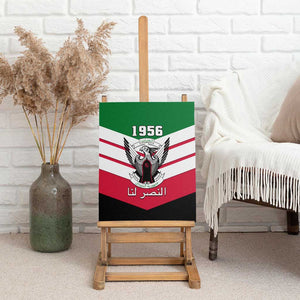 Sudan Independence Day Canvas Wall Art with Sudanese Secretary Bird