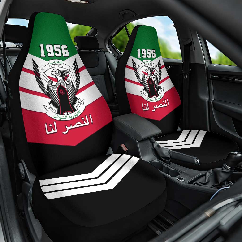 Sudan Independence Day Car Seat Cover with Sudanese Secretary Bird