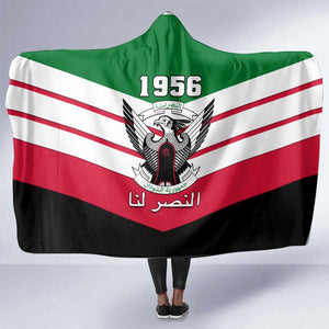 Sudan Independence Day Hooded Blanket with Sudanese Secretary Bird