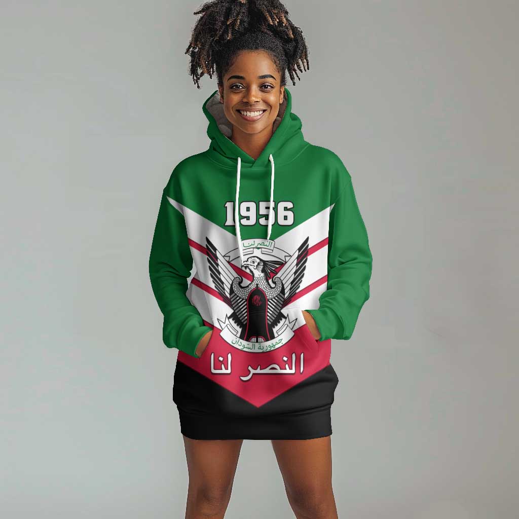 Sudan Independence Day Hoodie Dress with Sudanese Secretary Bird