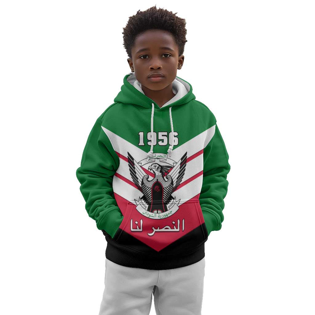 Sudan Independence Day Kid Hoodie with Sudanese Secretary Bird