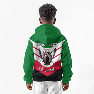 Sudan Independence Day Kid Hoodie with Sudanese Secretary Bird