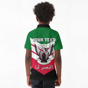 Sudan Independence Day Kid Polo Shirt with Sudanese Secretary Bird