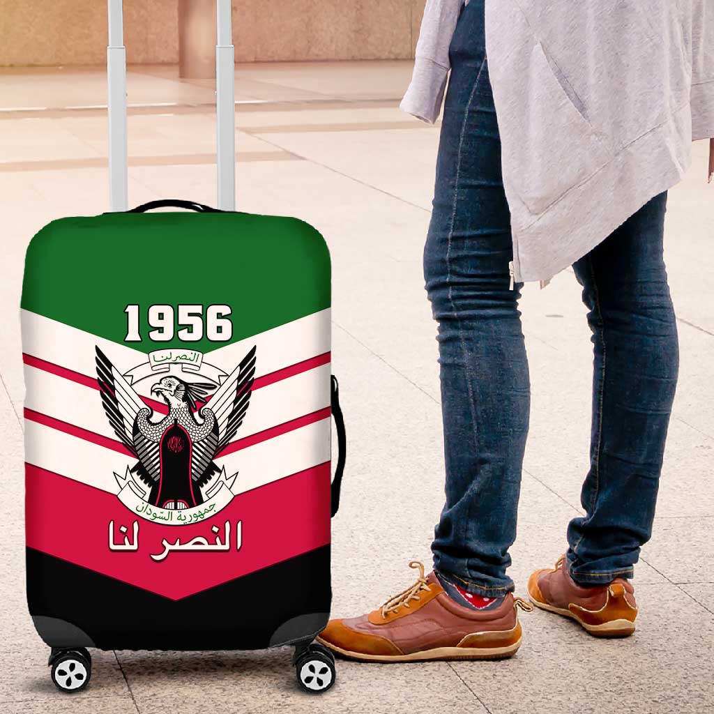 Sudan Independence Day Luggage Cover with Sudanese Secretary Bird