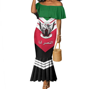 Sudan Independence Day Mermaid Dress with Sudanese Secretary Bird