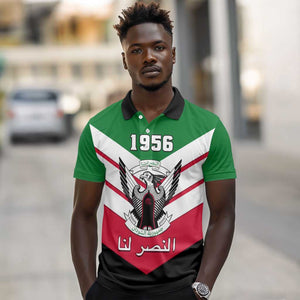 Sudan Independence Day Polo Shirt with Sudanese Secretary Bird