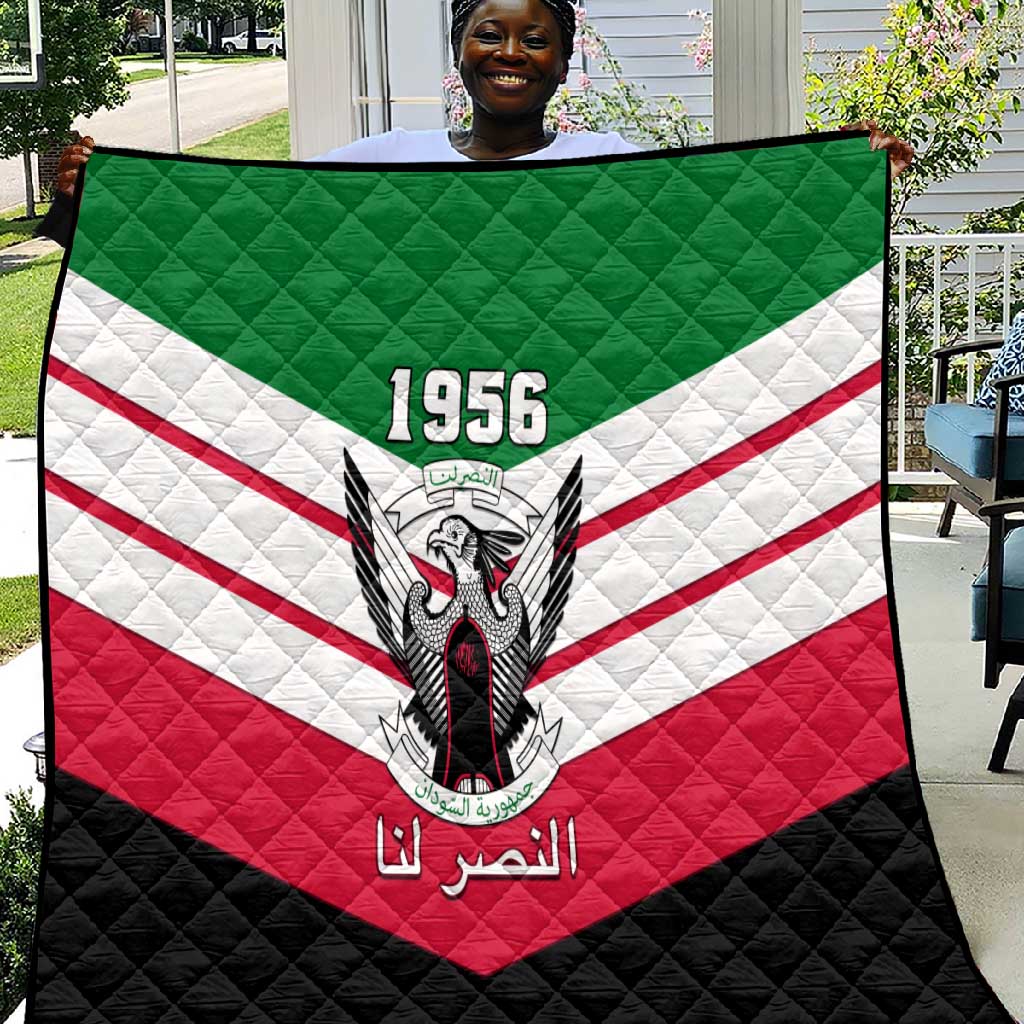 Sudan Independence Day Quilt with Sudanese Secretary Bird