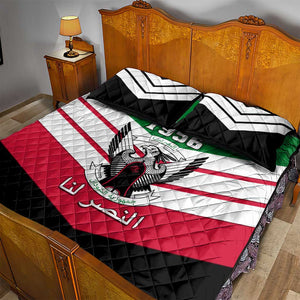 Sudan Independence Day Quilt Bed Set with Sudanese Secretary Bird