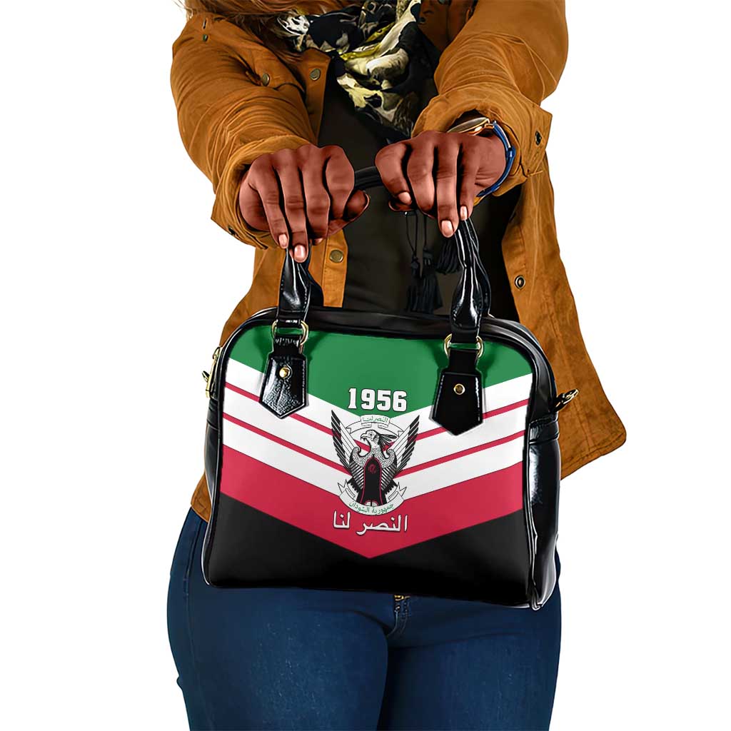 Sudan Independence Day Shoulder Handbag with Sudanese Secretary Bird