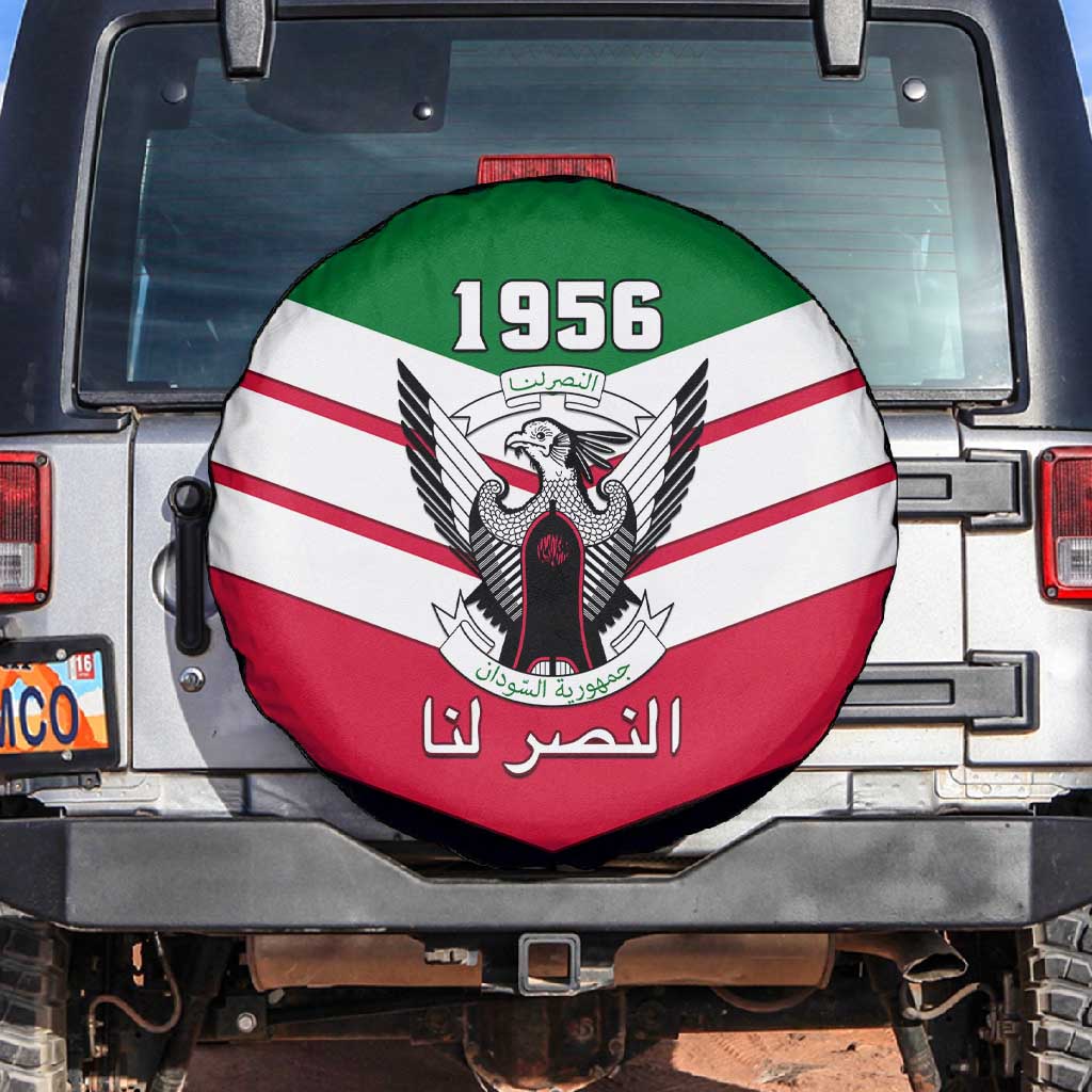 Sudan Independence Day Spare Tire Cover with Sudanese Secretary Bird