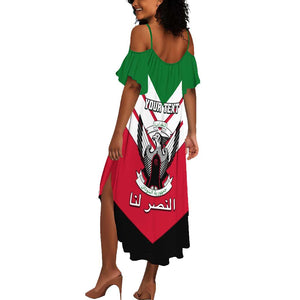 Sudan Independence Day Summer Maxi Dress with Sudanese Secretary Bird