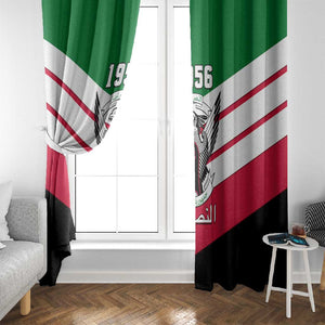 Sudan Independence Day Window Curtain with Sudanese Secretary Bird