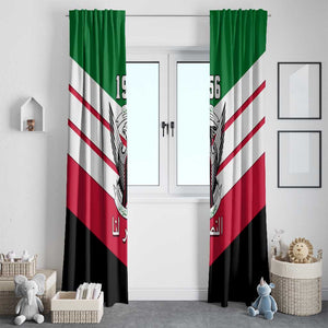 Sudan Independence Day Window Curtain with Sudanese Secretary Bird