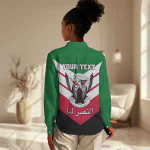 Sudan Independence Day Women Casual Shirt with Sudanese Secretary Bird