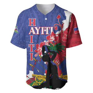 Personalised Afro Haiti Le Marron Inconnu Baseball Jersey Dashiki Mix Polynesian Pattern