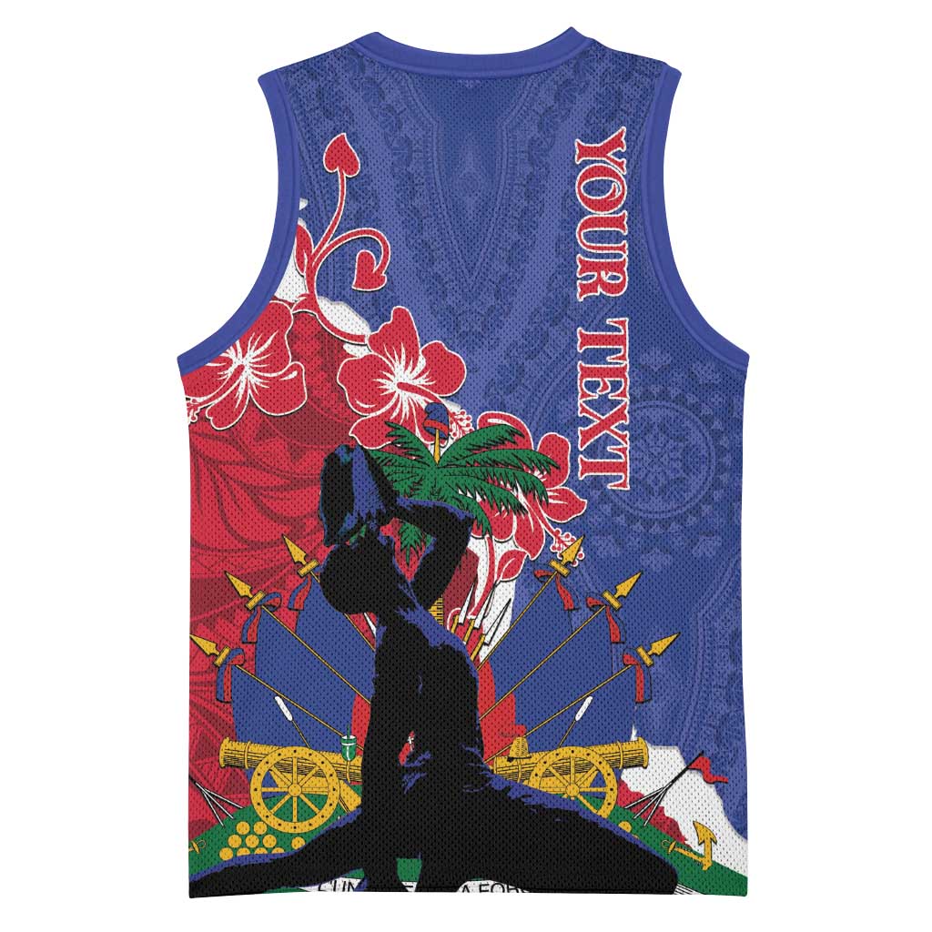 Personalised Afro Haiti Le Marron Inconnu Basketball Jersey Dashiki Mix Polynesian Pattern LT01