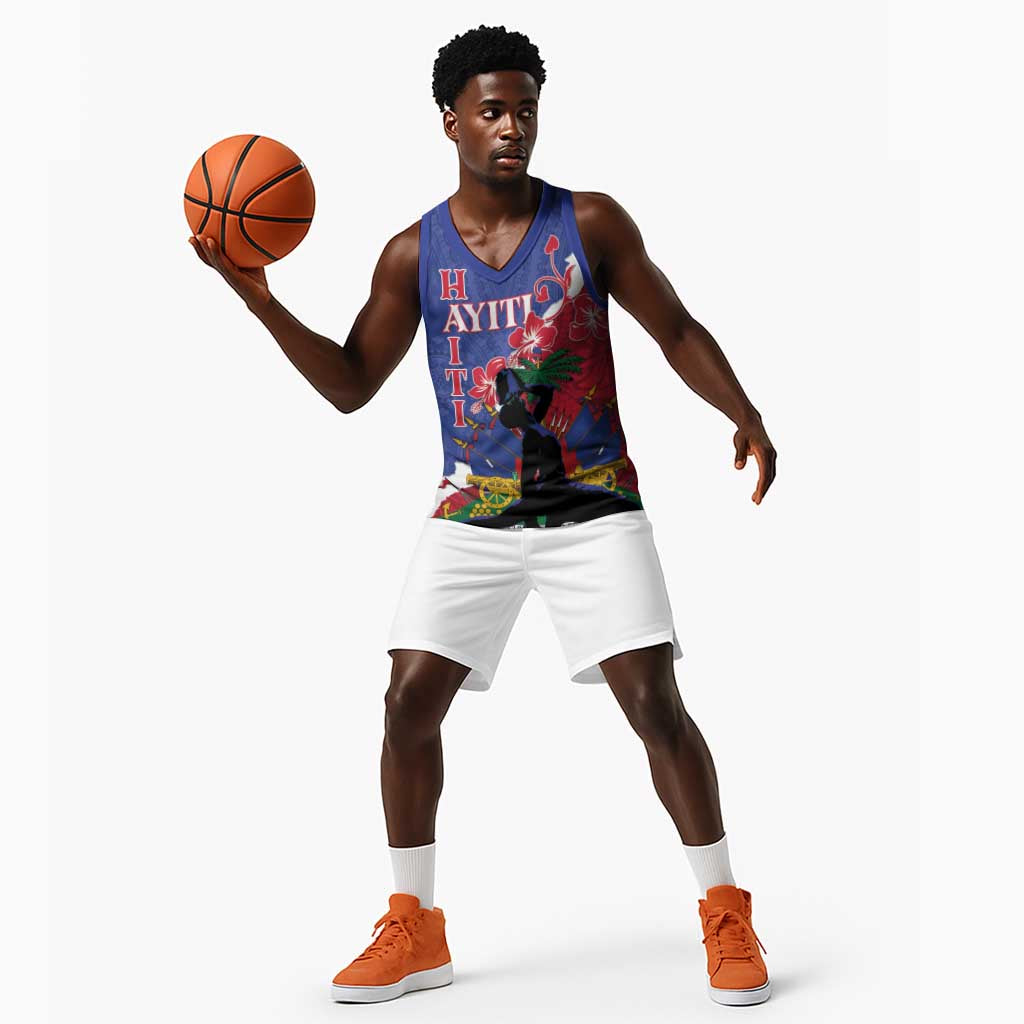 Personalised Afro Haiti Le Marron Inconnu Basketball Jersey Dashiki Mix Polynesian Pattern LT01