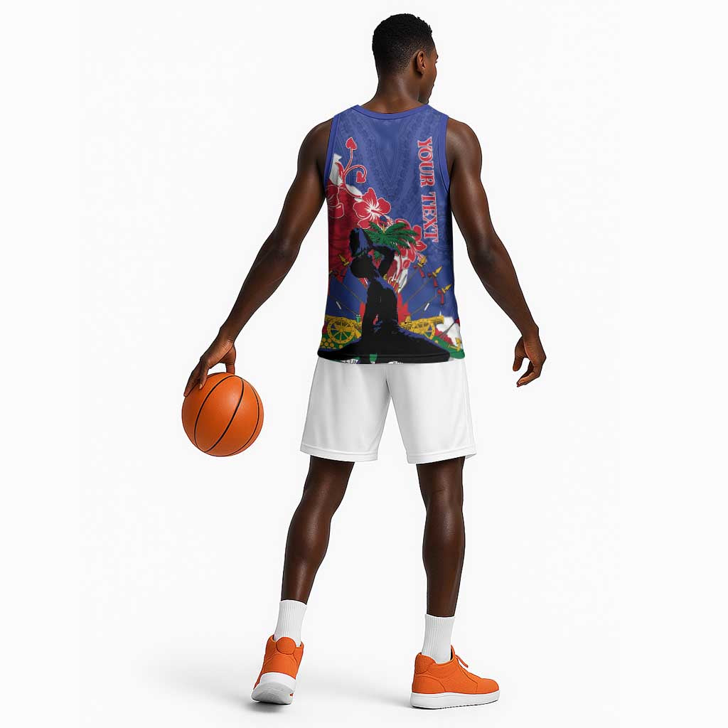 Personalised Afro Haiti Le Marron Inconnu Basketball Jersey Dashiki Mix Polynesian Pattern LT01