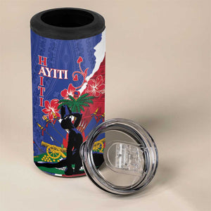 Personalised Afro Haiti Le Marron Inconnu 4 in 1 Can Cooler Tumbler Dashiki Mix Polynesian Pattern