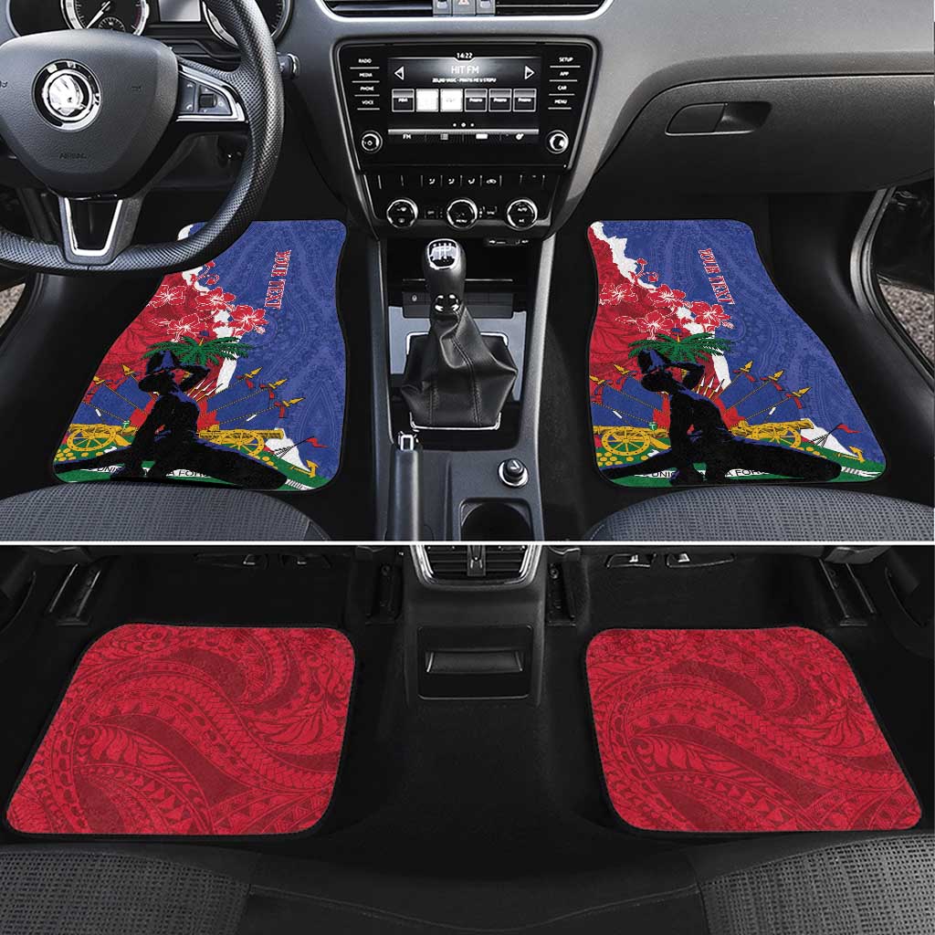 Personalised Afro Haiti Le Marron Inconnu Car Mats Dashiki Mix Polynesian Pattern