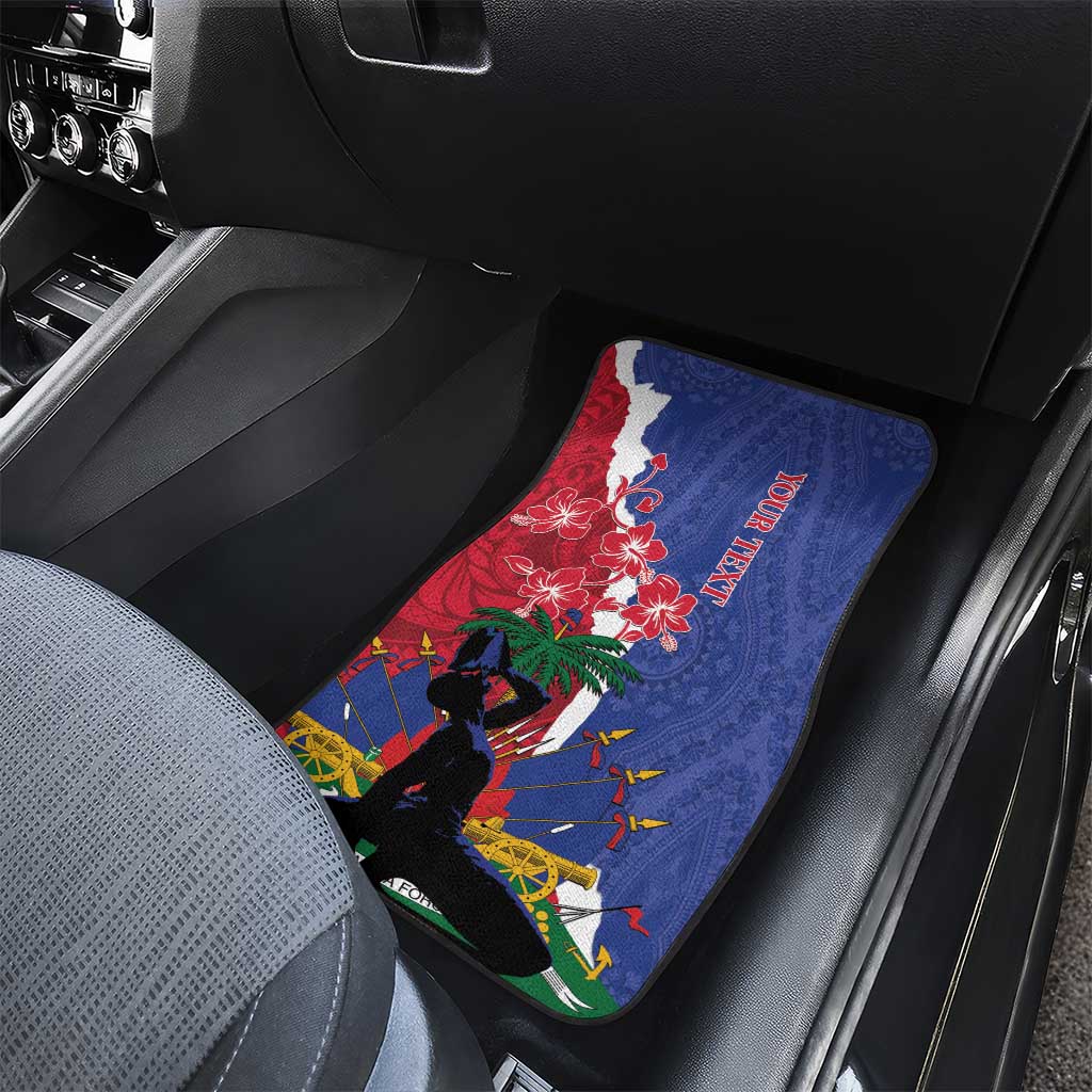 Personalised Afro Haiti Le Marron Inconnu Car Mats Dashiki Mix Polynesian Pattern