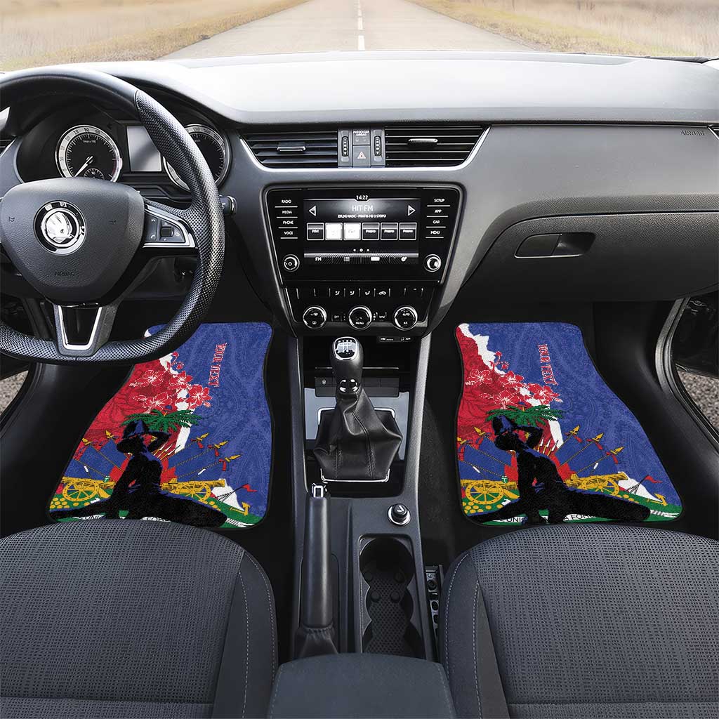 Personalised Afro Haiti Le Marron Inconnu Car Mats Dashiki Mix Polynesian Pattern