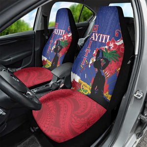 Personalised Afro Haiti Le Marron Inconnu Car Seat Cover Dashiki Mix Polynesian Pattern