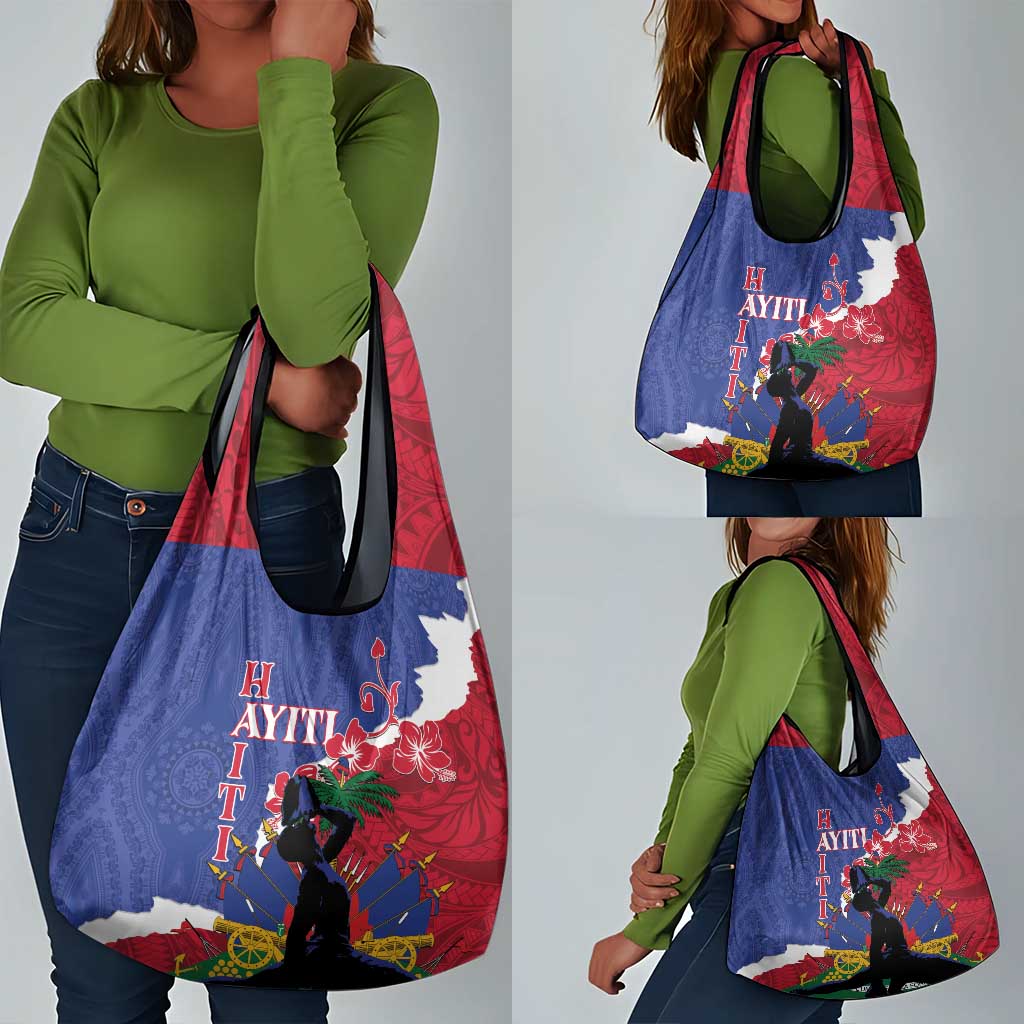 Personalised Afro Haiti Le Marron Inconnu Grocery Bag Dashiki Mix Polynesian Pattern