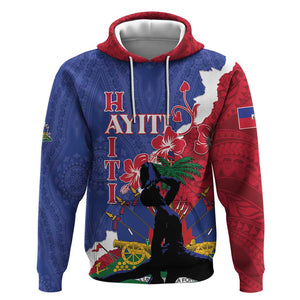 Personalised Afro Haiti Le Marron Inconnu Hoodie Dashiki Mix Polynesian Pattern
