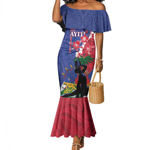 Personalised Afro Haiti Le Marron Inconnu Mermaid Dress Dashiki Mix Polynesian Pattern