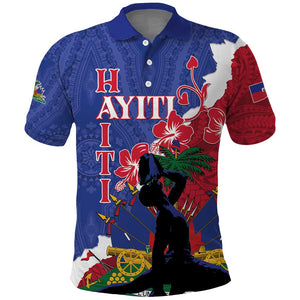 Personalised Afro Haiti Le Marron Inconnu Polo Shirt Dashiki Mix Polynesian Pattern