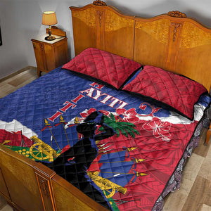 Personalised Afro Haiti Le Marron Inconnu Quilt Bed Set Dashiki Mix Polynesian Pattern