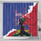 Personalised Afro Haiti Le Marron Inconnu Shower Curtain Dashiki Mix Polynesian Pattern