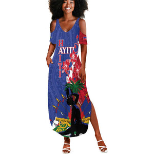 Personalised Afro Haiti Le Marron Inconnu Summer Maxi Dress Dashiki Mix Polynesian Pattern