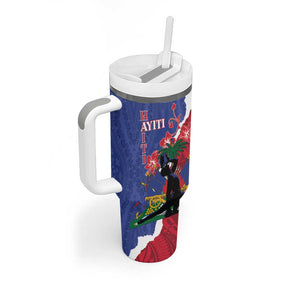 Personalised Afro Haiti Le Marron Inconnu Tumbler With Handle Dashiki Mix Polynesian Pattern