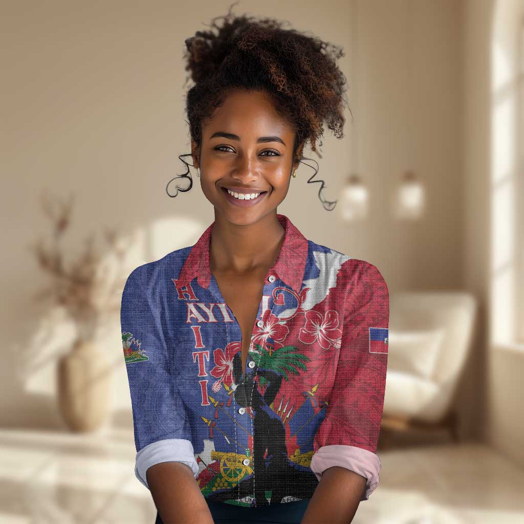 Personalised Afro Haiti Le Marron Inconnu Women Casual Shirt Dashiki Mix Polynesian Pattern