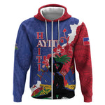 Personalised Afro Haiti Le Marron Inconnu Zip Hoodie Dashiki Mix Polynesian Pattern